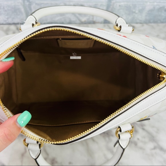 Coach Rowan Satchel In Signature Canvas With Mystical Floral Print - Picture 7 of 12